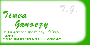 timea ganoczy business card